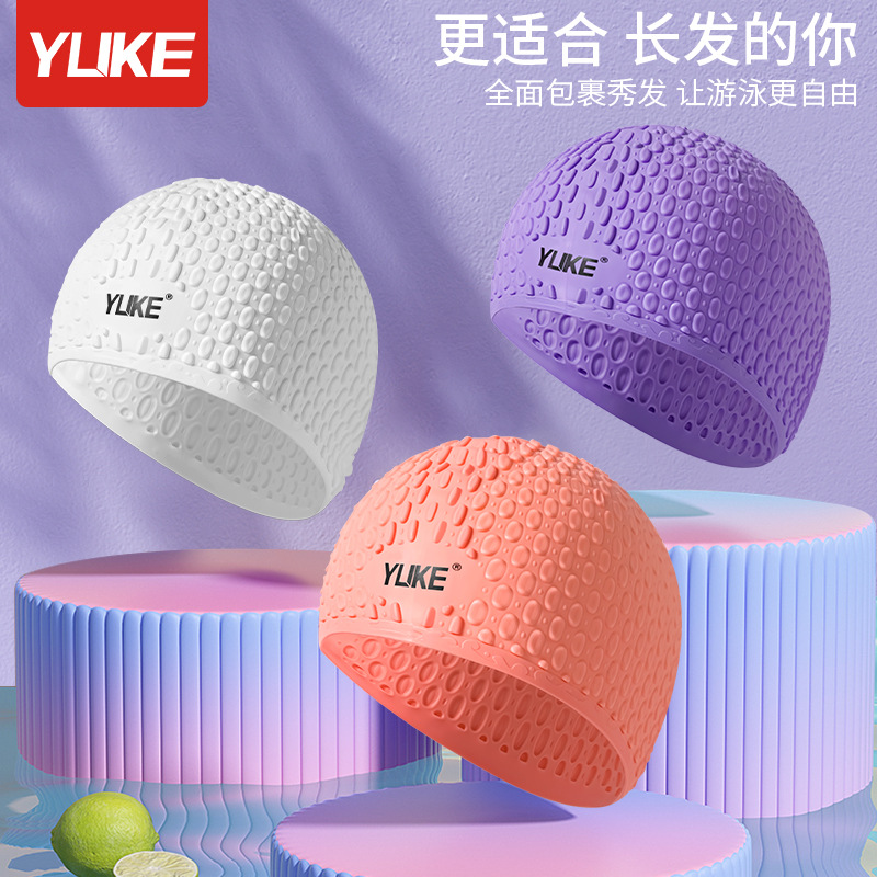 Swim Hat Silicone - Kantong Telinga Desain Ergonomis 3D untuk