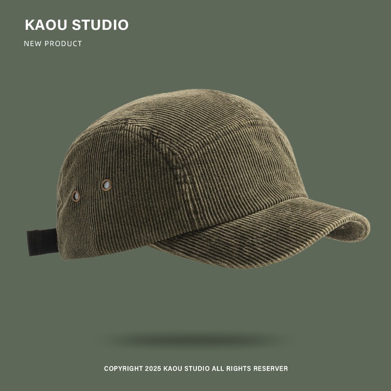 Corduroy Cap 5 Panel - Topi Bisbol Lima Panel Korduroi Warna