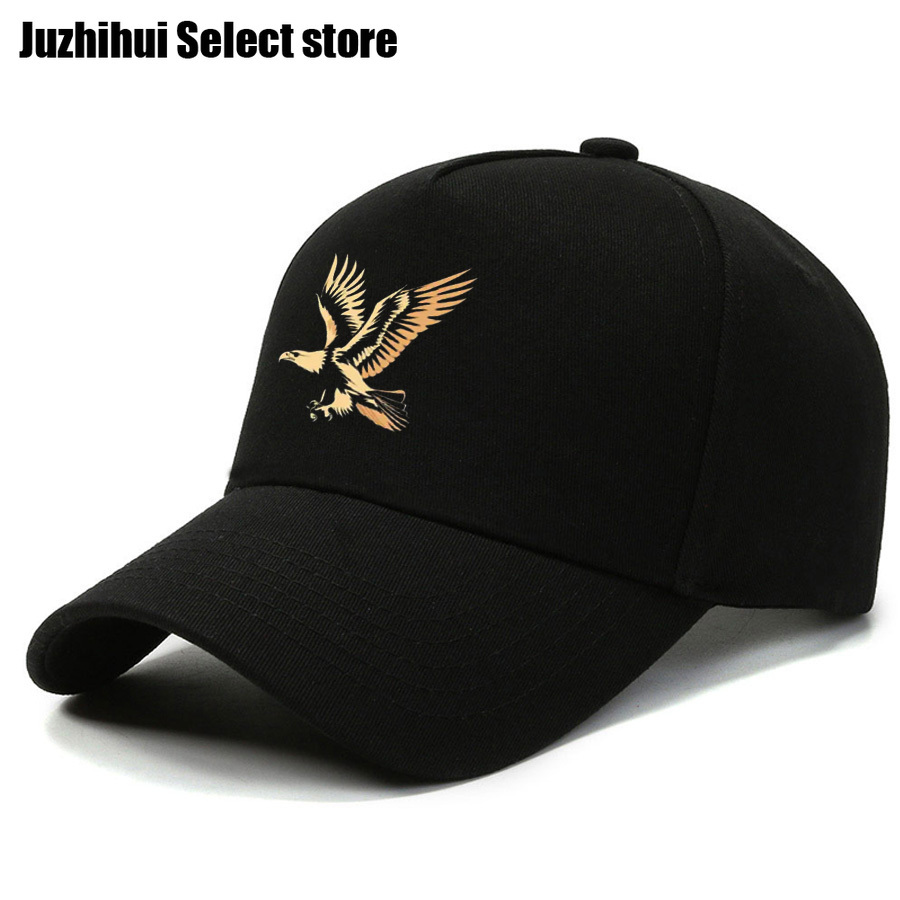Corduroy Cap 5 Panel - Topi Baseball Uniseks dengan Motif Elang