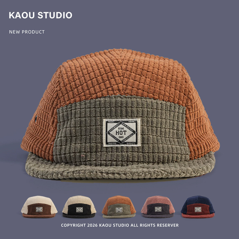 Corduroy Cap 5 Panel - Topi Baseball 5 Panel Corduroy dengan