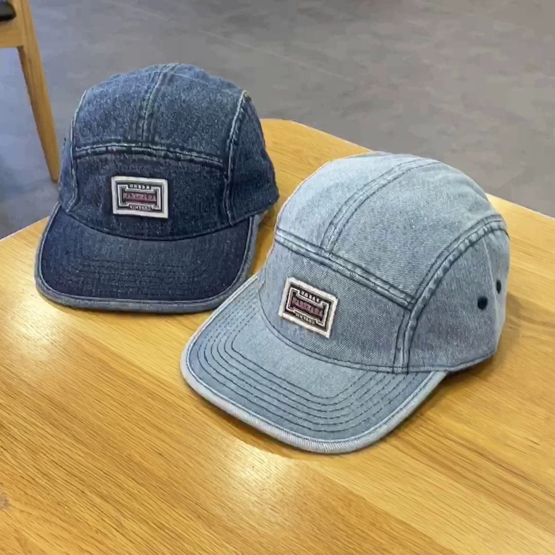 Topi Baseball Denim dengan Pin - Corduroy Cap 5 Panel ulasan dan harga